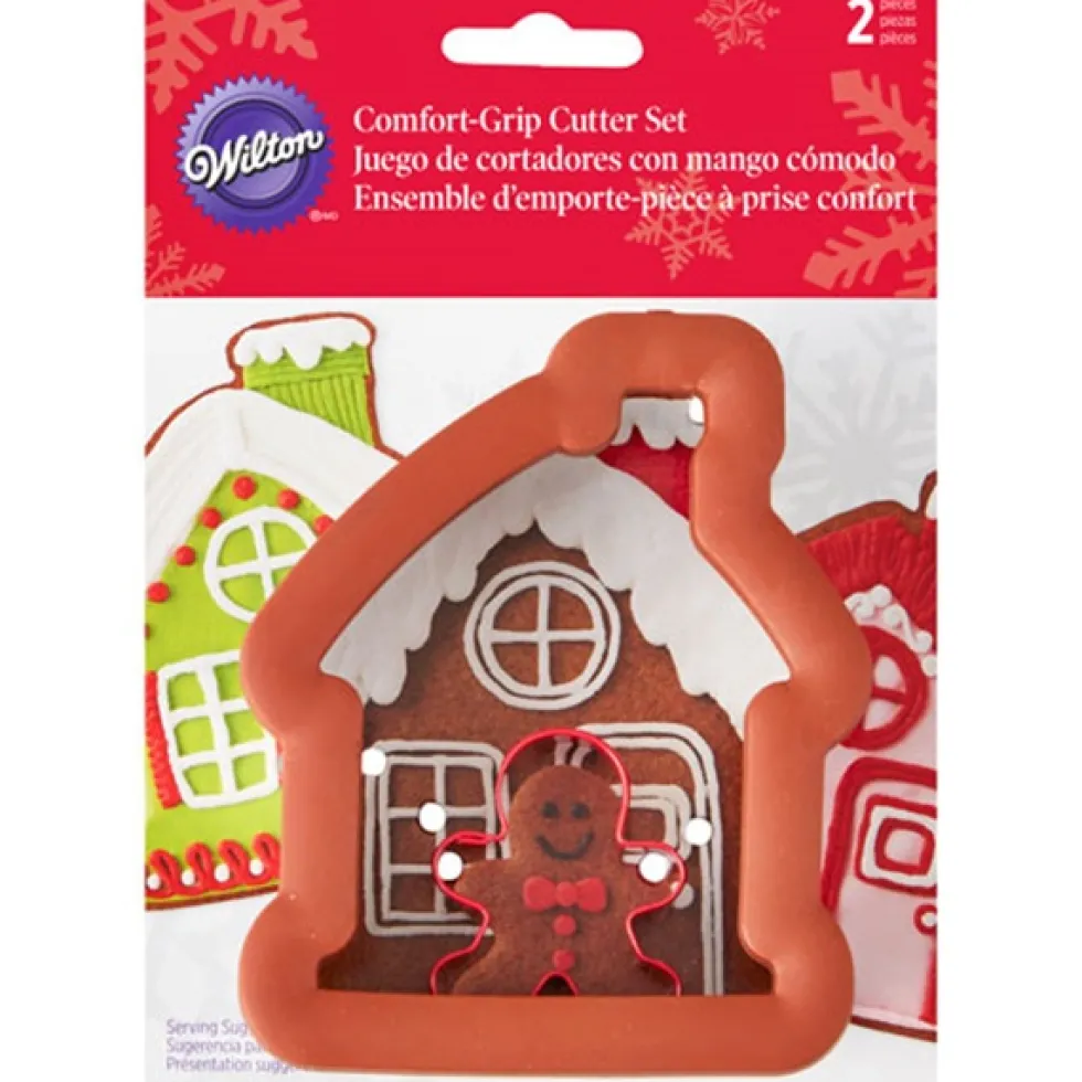 Set de cortadores Casita y Muñeco Jengibre Comfort Grip