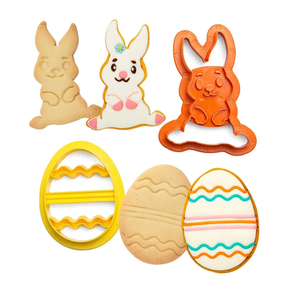 Set de 2 Cortadores Conejo y Huevo de Pascua