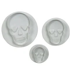 Set de 3 Cortadores con Espulsor y Texturizador Calaveras