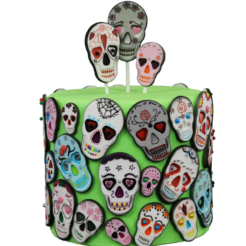 Set de 3 Cortadores con Espulsor y Texturizador Calaveras