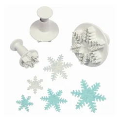 Set de 3 Cortadores con Expulsor Copo de Nieve