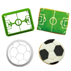 Set de 2 Cortadores con Texturizador Fútbol