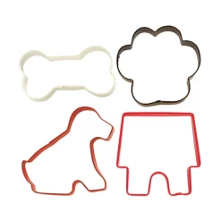 Set de 4 cortadores de galletas mascotas