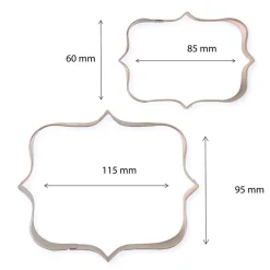 Set de 2 Cortadores de Galletas Placa Estilo 1