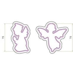 Set de 2 cortadores de galletas ángel