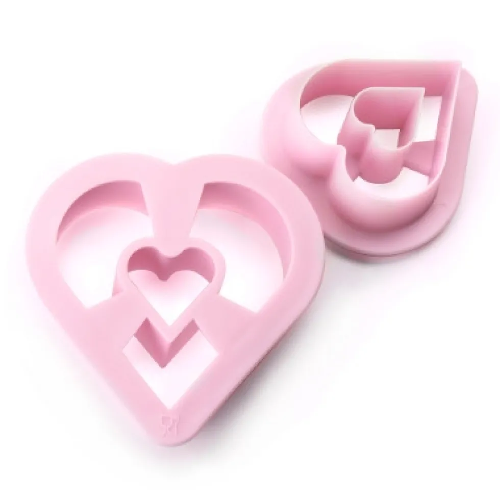 Set de 2 Cortadores Donuts Corazón