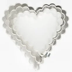 Set de 3 Cortadores Metálicos Forma Corazón