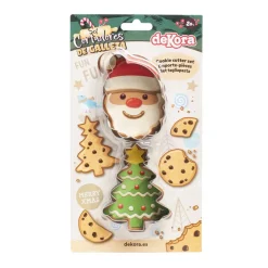 Set de 2 Cortadores Papá Noel y Árbol