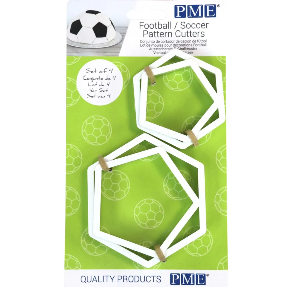 Set de 4 Cortadores para Tarta de Fútbol