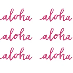 Set de 6 Decoraciones Aloha 12cm