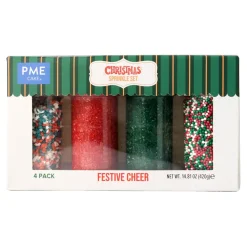 Set de 4 Decoraciones Azúcar Festive Cheer 380 gr - PME