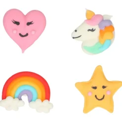 Set de 8 Decoraciones de Azúcar Unicornios - Wilton