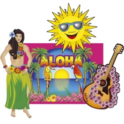 Set de 4 Decoraciones Hawaianas