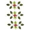 Set de 8 Flores de Azúcar Navidad Verde y Rojo 11 cm