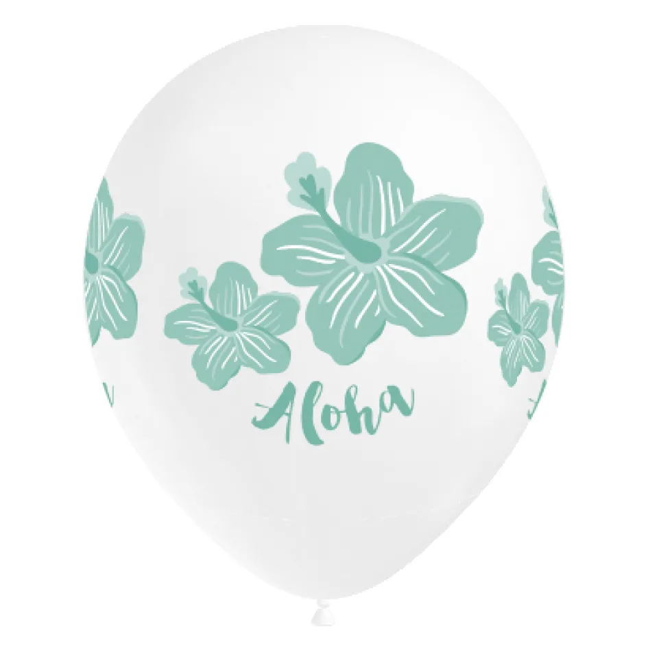Set de 8 Globos Aloha Turquesa