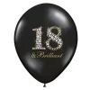 Set de 6 Globos 18 Años Brillante