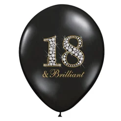 Set de 6 Globos 18 Años Brillante