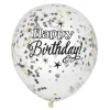 Set de 6 Globos Birthday Glitter con Confeti