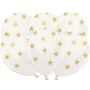 Set de 6 Globos Blancos con Estrellas Doradas