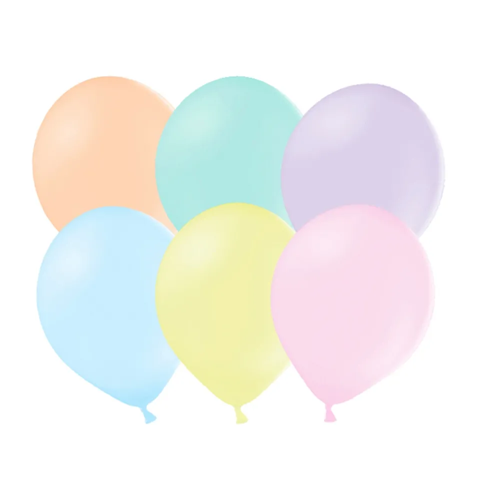 Set de 50 Globos Colores surtidos Pastel 23 cm
