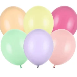 Set de 100 Globos Color Pastel Mix 23 cm