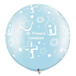 Set de 2 Globos Comunión azul 75 cm