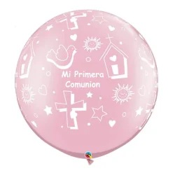 Set de 2 Globos Comunión Rosa 75 cm