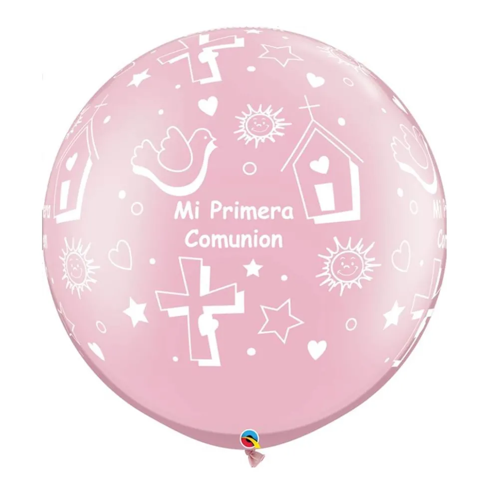 Set de 2 Globos Comunión Rosa 75 cm