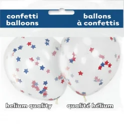 Set de 5 Globos con Confeti Estrellas 40 cm
