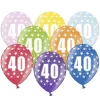 Set de 6 Globos 40 Cumpleaños 30 cm
