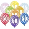 Set de 6 Globos 50 Cumpleaños 30 cm