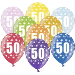 Set de 6 Globos 50 Cumpleaños 30 cm