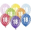 Set de 6 Globos 18 Cumpleaños 30 cm