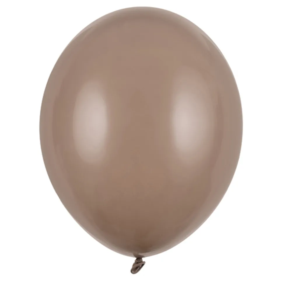 Set de 50 Globos de Látex Marrón Pastel 30 cm