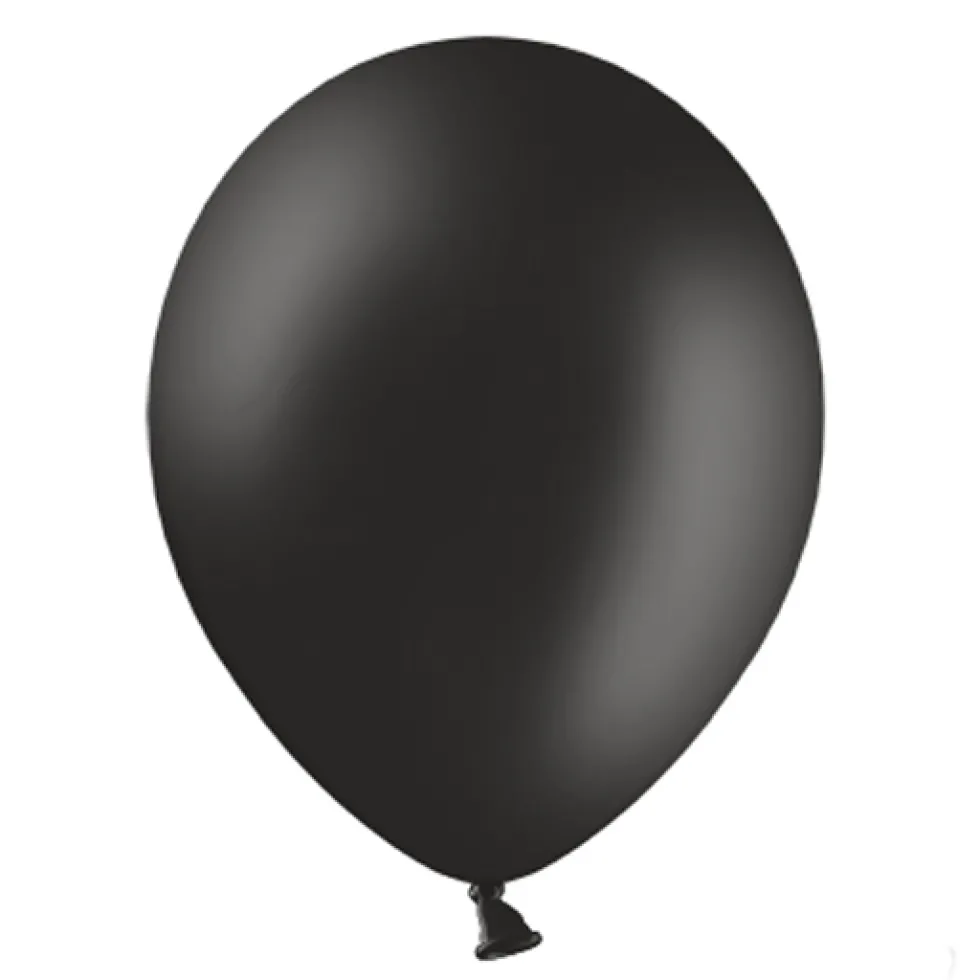 Set de 50 Globos de Látex Negro Pastel 30 cm