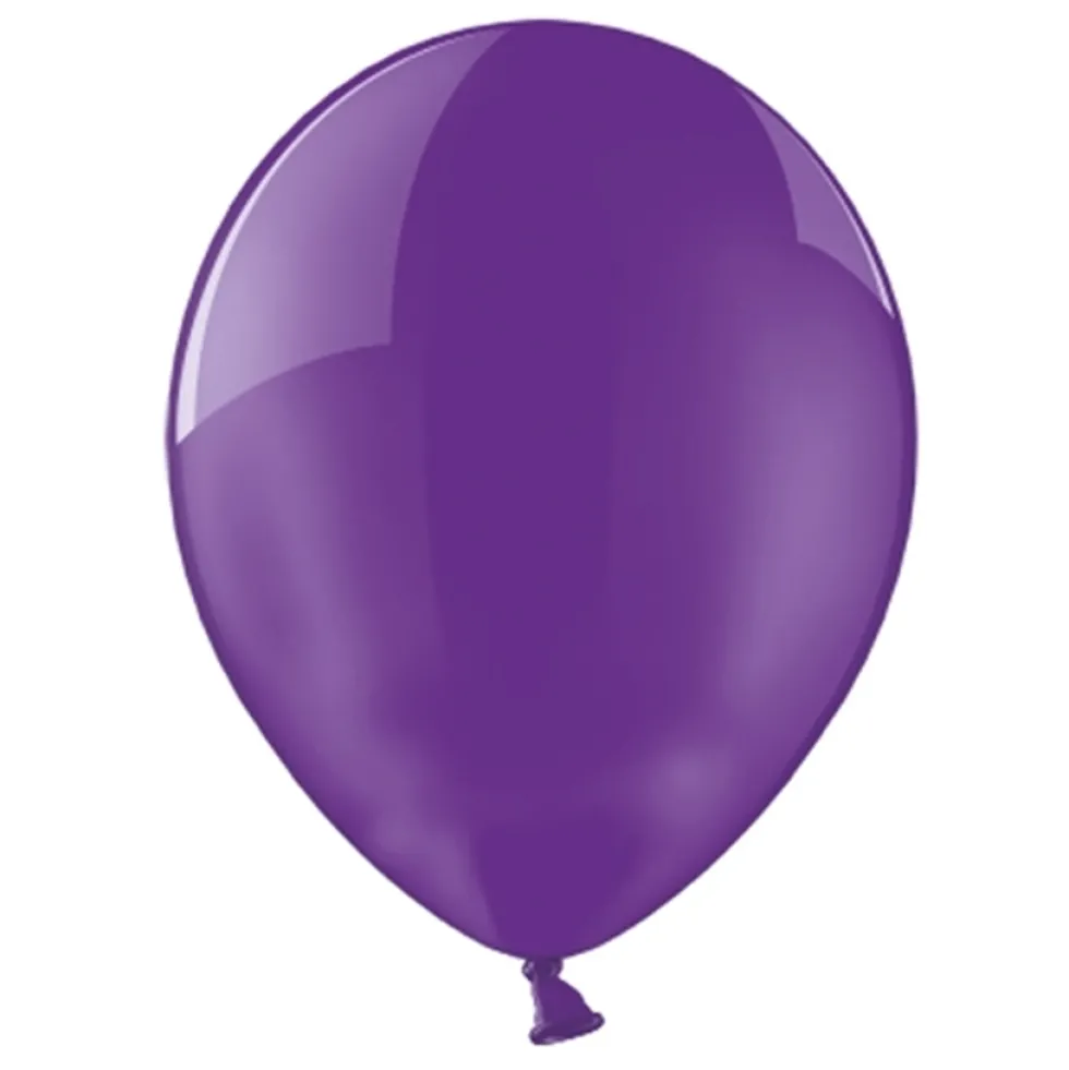Set de 100 Globos de Látex Violeta Cristal 30 cm