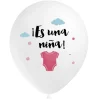 Set de 8 Globos Niña Babyshower