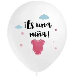Set de 8 Globos Niña Babyshower