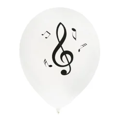 Set de 8 Globos Notas Musicales 23 cm