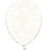 Set de 6 Globos Transparentes con Corazones Blancos