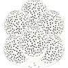 Set de 6 Globos Transparentes con Puntitos Negros