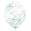 Set de 6 Globos transparentes con Confeti Azul Caribe