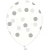 Set de 6 Globos Transparentes con Lunares Plateados