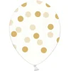 Set de 6 Globos Transparentes con Lunares Dorados
