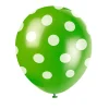 Set de 6 Globos Verdes con Lunares Blancos 30cm
