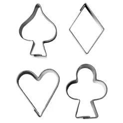 Set de 4 Mini Cortadores Poker 3 cm