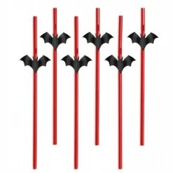 Set de 6 Pajitas Murciélago