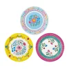 Set de 12 Platos Boho Mix Floral 22 cm