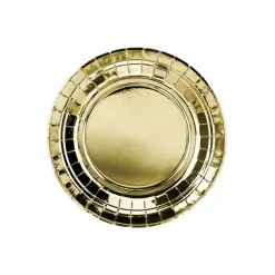 Set de 6 Platos Dorados 18cm