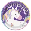 Set de 8 Platos Unicornio 22 cm